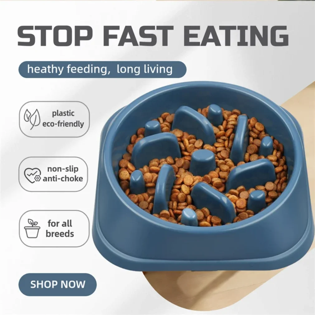Slow Feeder Dog Bowl Anti Choking Watering & Feeding Supplies Puzzle Feeder Bowl Non-slip Slow Eat Bowl for Dogs Large Small